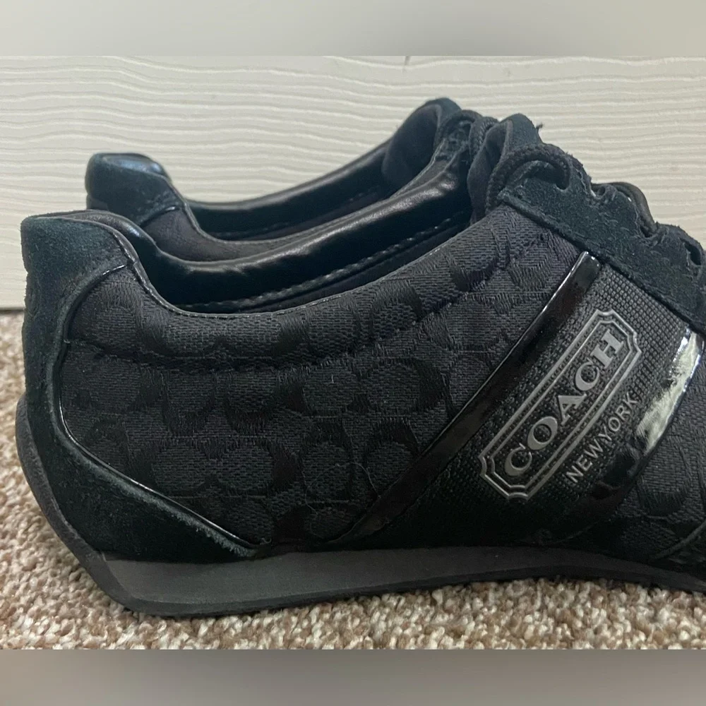 COACH Women's Signature BLACK  Athletic SNEAKERS Shoes~Size 7M~Remonna~ - Picture 7 of 9